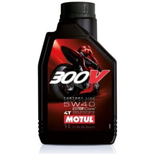 104118 Масло MOTUL 300V FL ROAD RACING 10W40 моторное, 100% синтетическое для четырехтактных двигателей мотоциклов, 1 литр